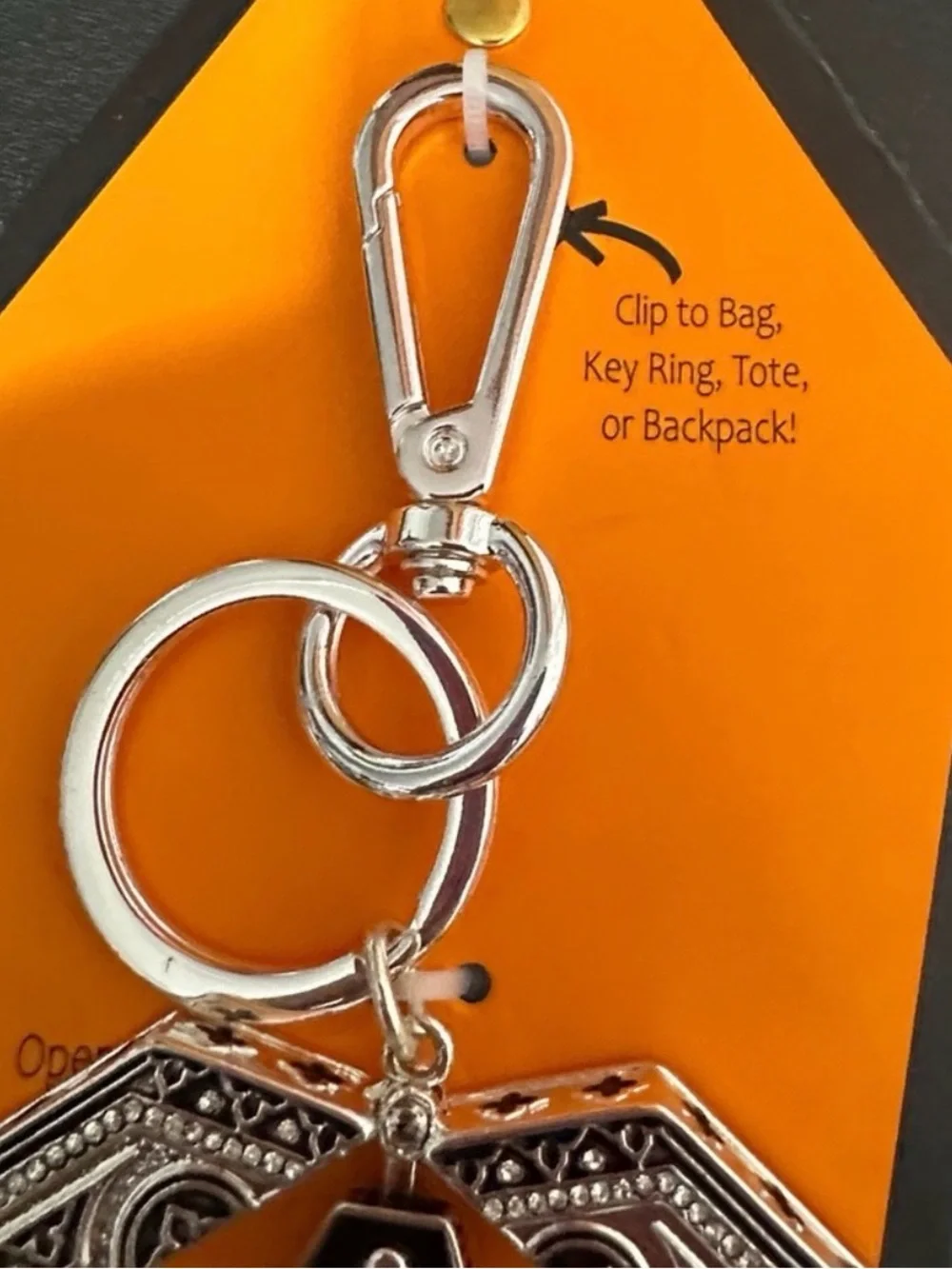 True to Form Black & Silver Coffin Skeleton Handbag Charm